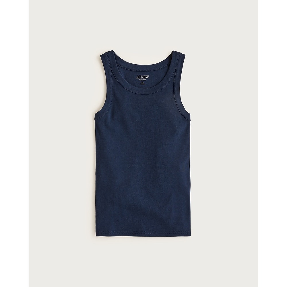 J. Crew New perfect-fit high-neck tank top Navy Blue XS NWT